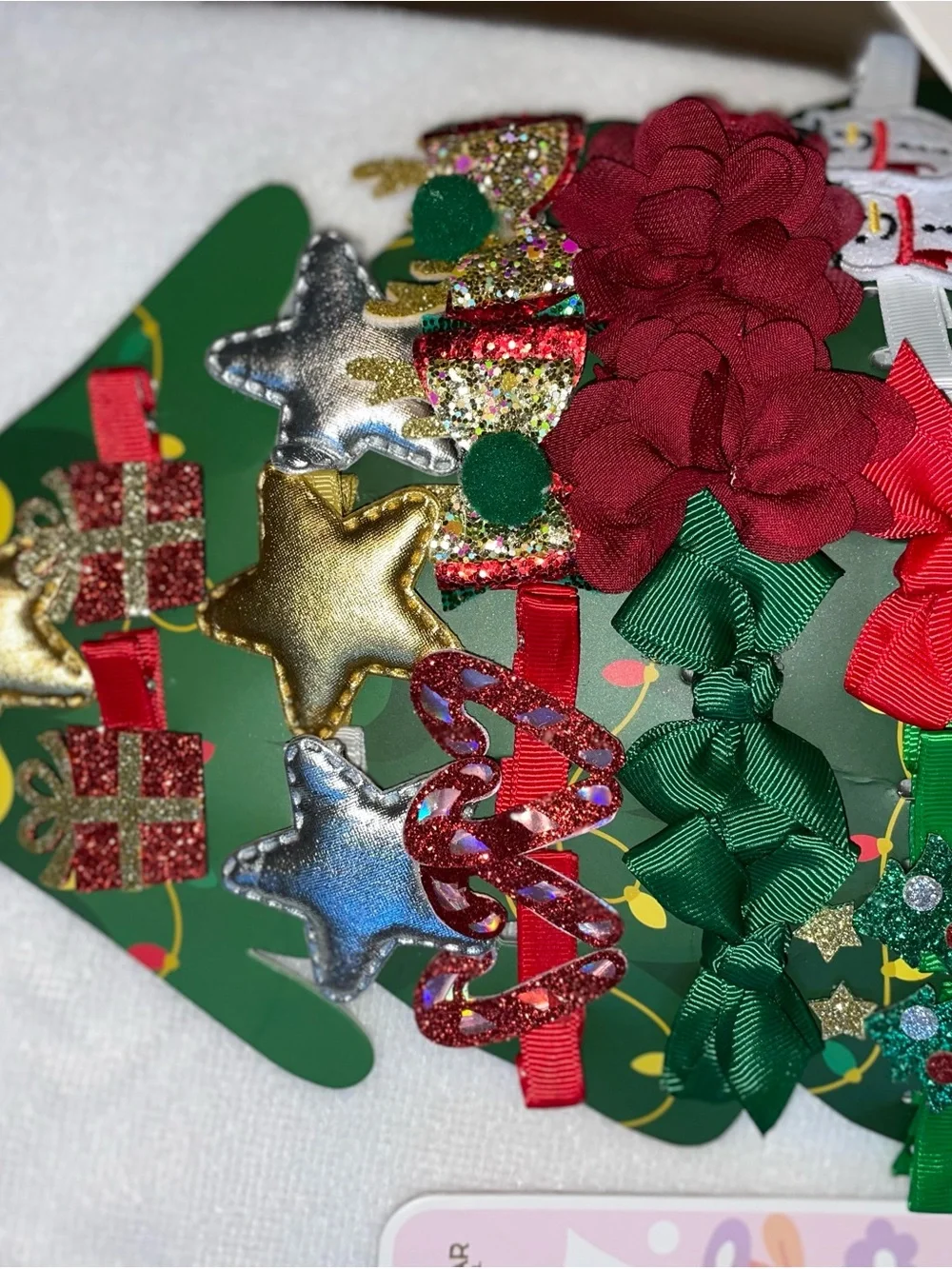 NWT Assorted Girls' Hair Bows Set with Holiday and Floral Styles